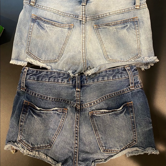 Free People Bundle Jean Shorts Size 25 both pairs for $25 - Picture 2 of 4
